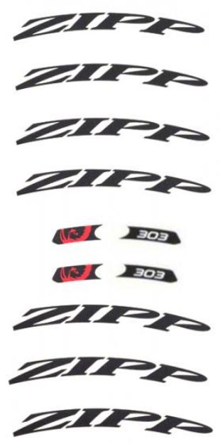 Picture of ZIPP decals for wheels black or white matt